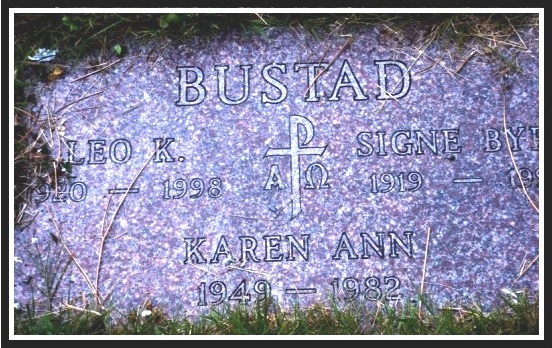Karen Bustad-Headstone Karen Bustad-Headstone