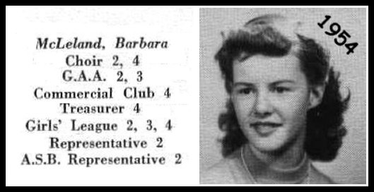 Barbara McLeland - 1954 - Sr. Portrait