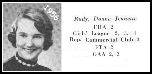 Donna Rudy - 1956 - Sr. Portrait Donna Rudy - 1956 - Sr. Portrait